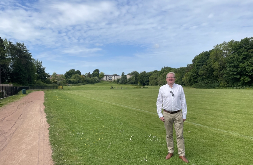 Jackson Carlaw pictured at Crookfur Park